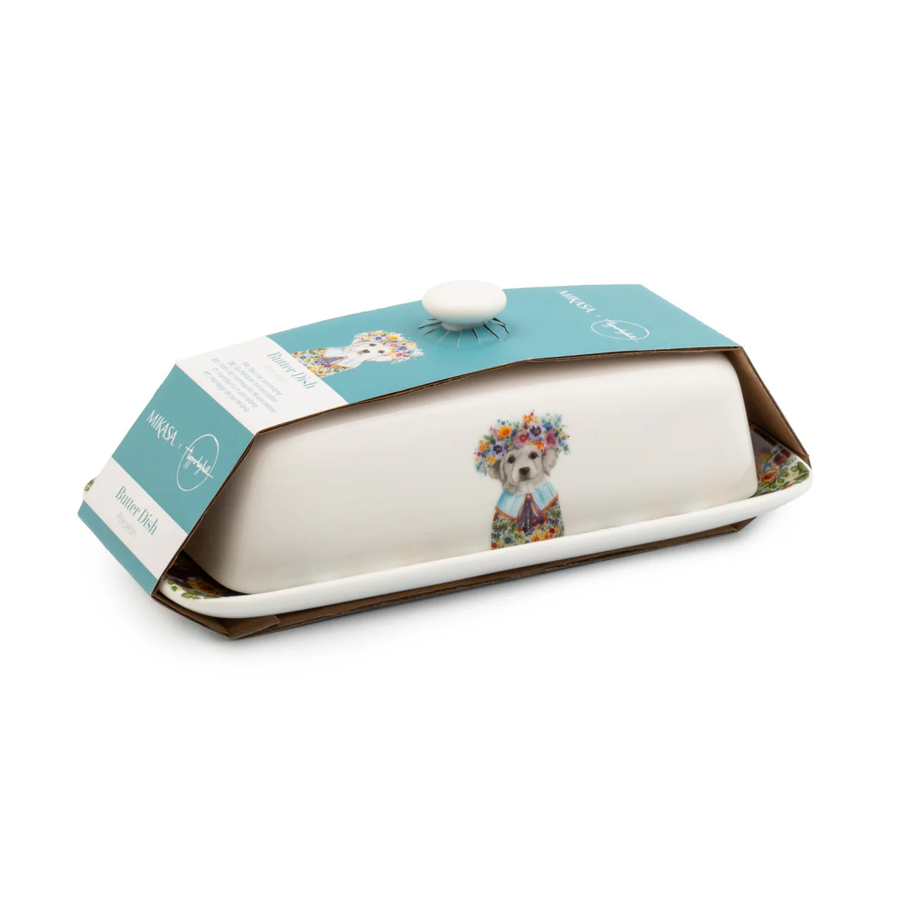 Mikasa Tipperleyhill Porcelain Puppy Butter Dish - Image 7